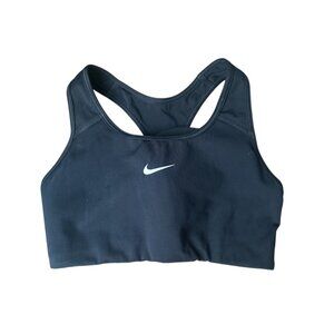 Nike Dri-FIT Women's Medium Support Racerback Sports Bra - Black - Size Small